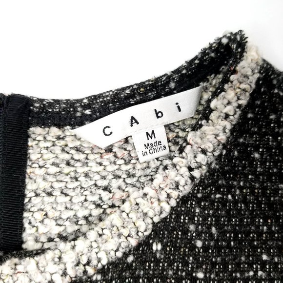 Cabi Sweater Top Short Sleeve Knit Dark Gray Black - Picture 5 of 9